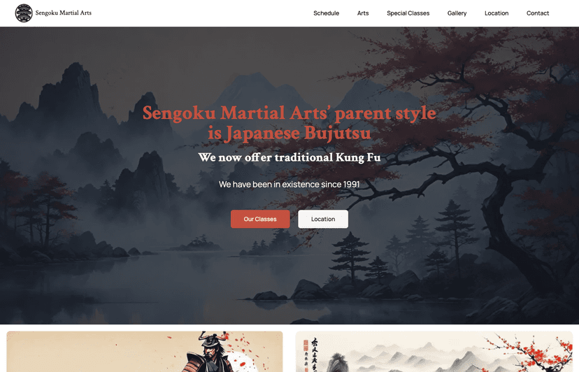 Martial Arts Website